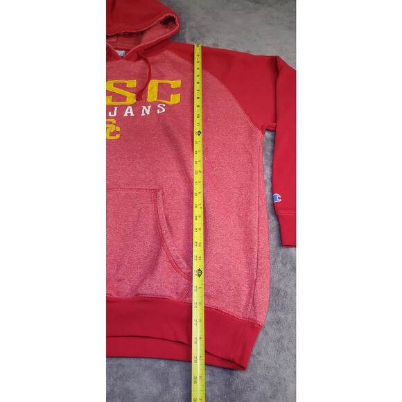 Champion USC Trojans Sz XL Hoodie Sweatshirt Adult Red Champs University C27 - Picture 2 of 8